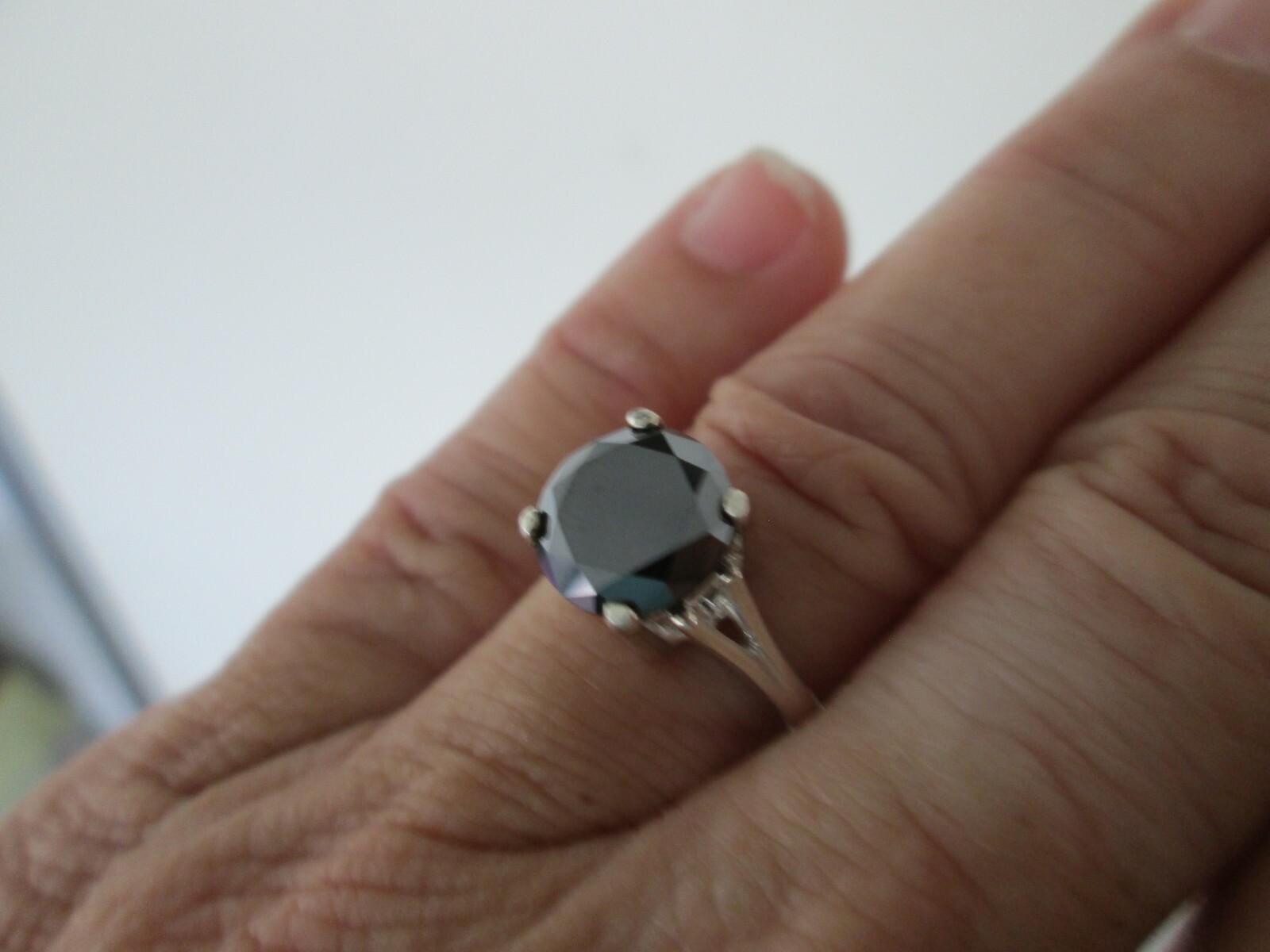Pre-owned Real Black Diamonds Inc 2.50ct Natural Black Diamond Ring,certificate,free Dia Tester Sizes 5,6,7,8,9,10