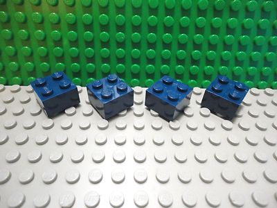 Lego 4 Dark Blue 2x2 brick block NEW
