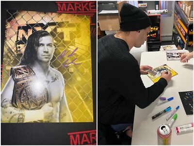 Nash Carter Signed 8x10 NXT Backstage Posed Photo MSK WWE Rascalz IMPACT