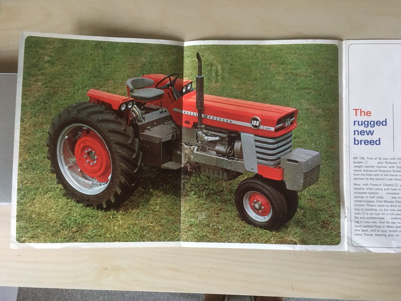 Massey-Ferguson MF 180 MF180 Tractor Color Brochure, 18 pg. original vintage '64