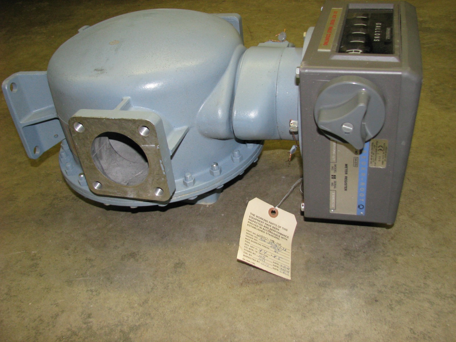 Brodie Mechanical Flow VEEDOR ROOT Meter B60 CALSS BiRotor 60400192HK