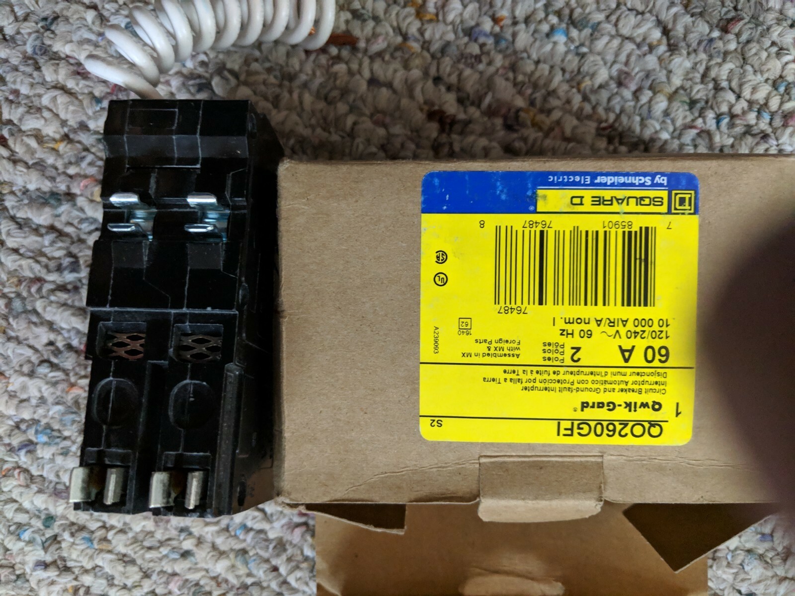 NEW SEE Desc. SquareD QO260GFI 2Pole 60Amp 120/240Volt Plug-in w/ GroundFault