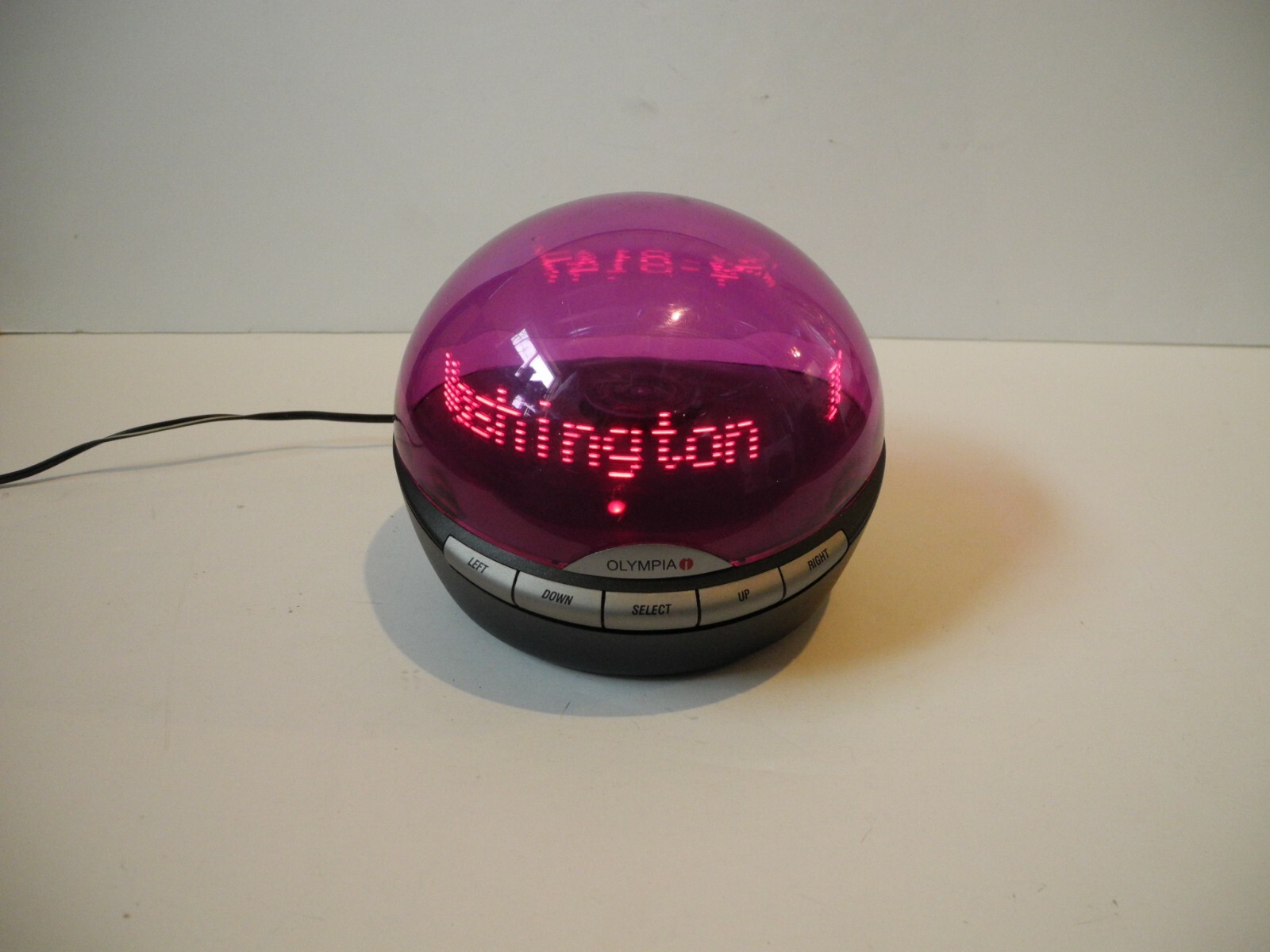 Olympia InfoGlobe Digital Caller ID Clock Purple OL3000.2 W/ Power & Phone Cord