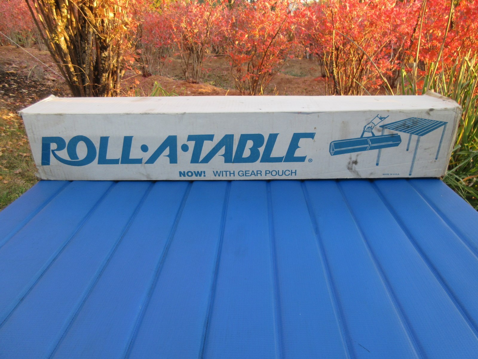 Roll-a-Table with Gear Pouch Made in USA in Box Hunting Camping Tailgate Party