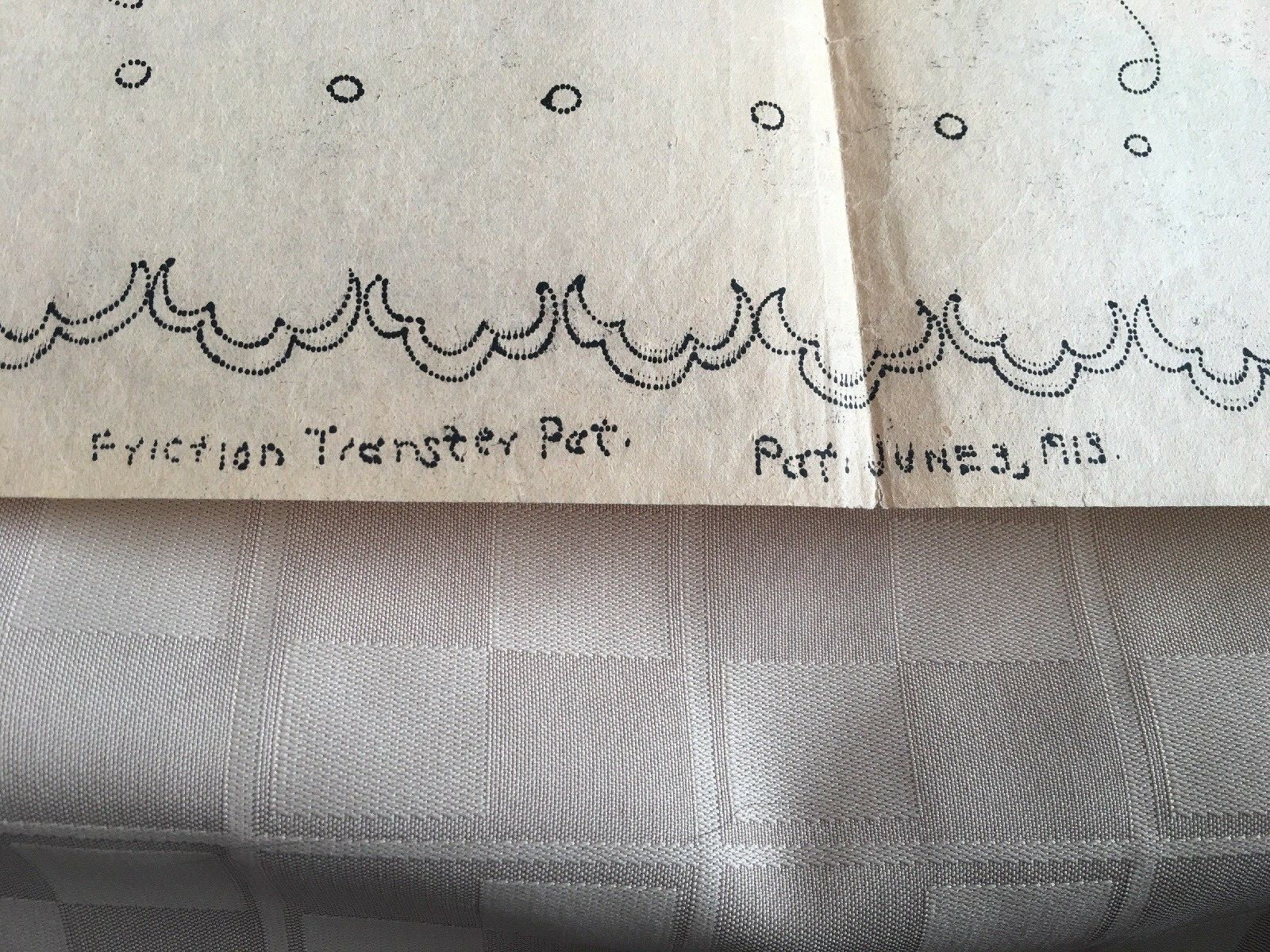 1913 Vintage Larkin Friction Transfer Pattern Cloth Wood Leather Metal Glass