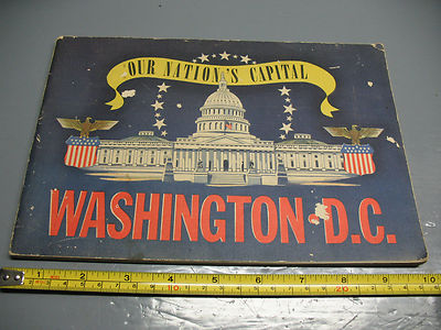 WASHINGTON D.C. OUR CAPITALL  1942 ILLUST.  PHOTO PRINTS  64 PAGES VG COND.