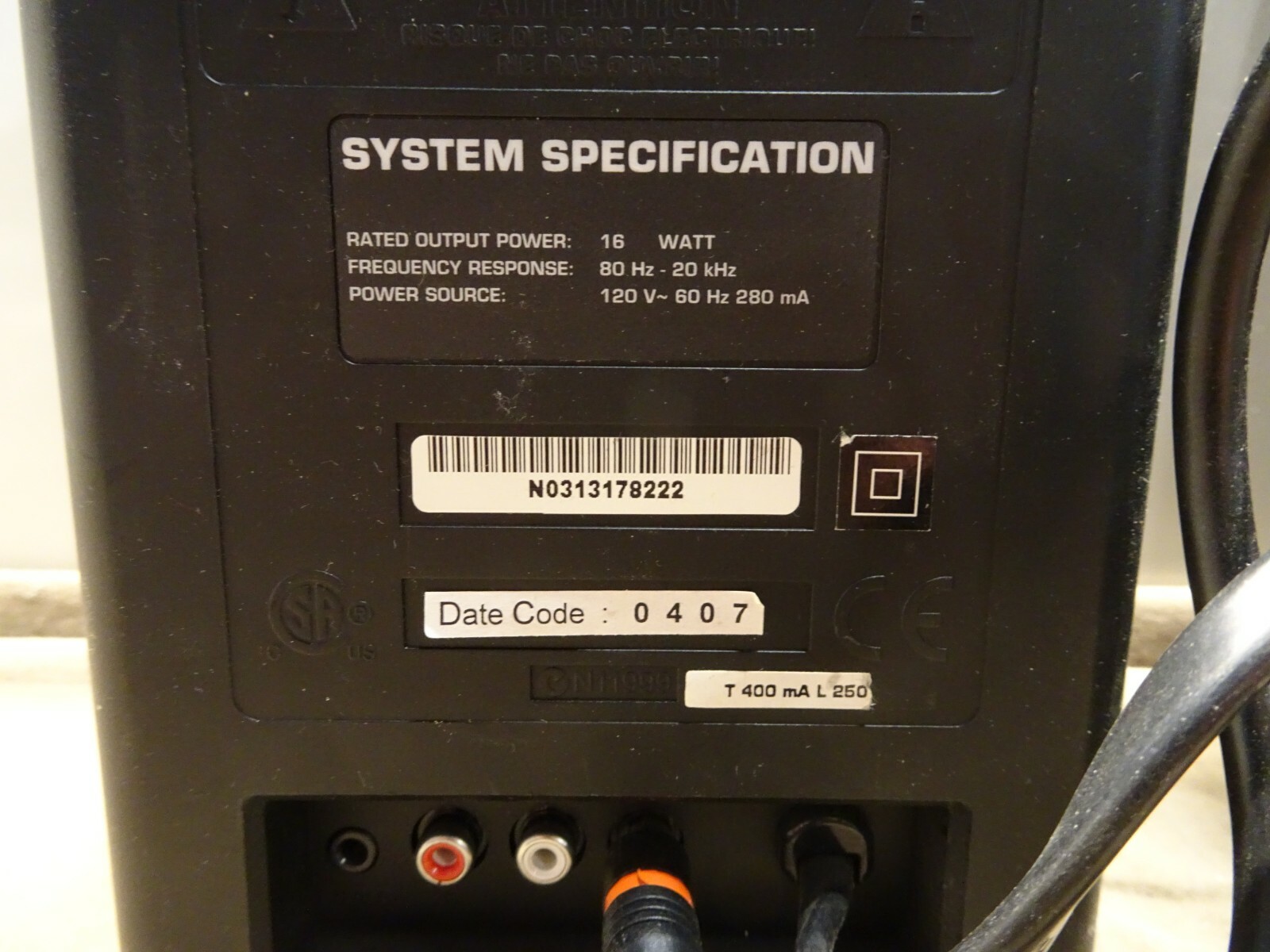 Pair of Behringer MS-16 Monitor Speakers
