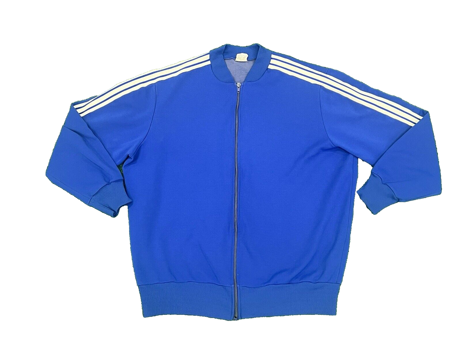 Vintage ADIDAS Track Jacket Full Zip Size L blue 70s sport