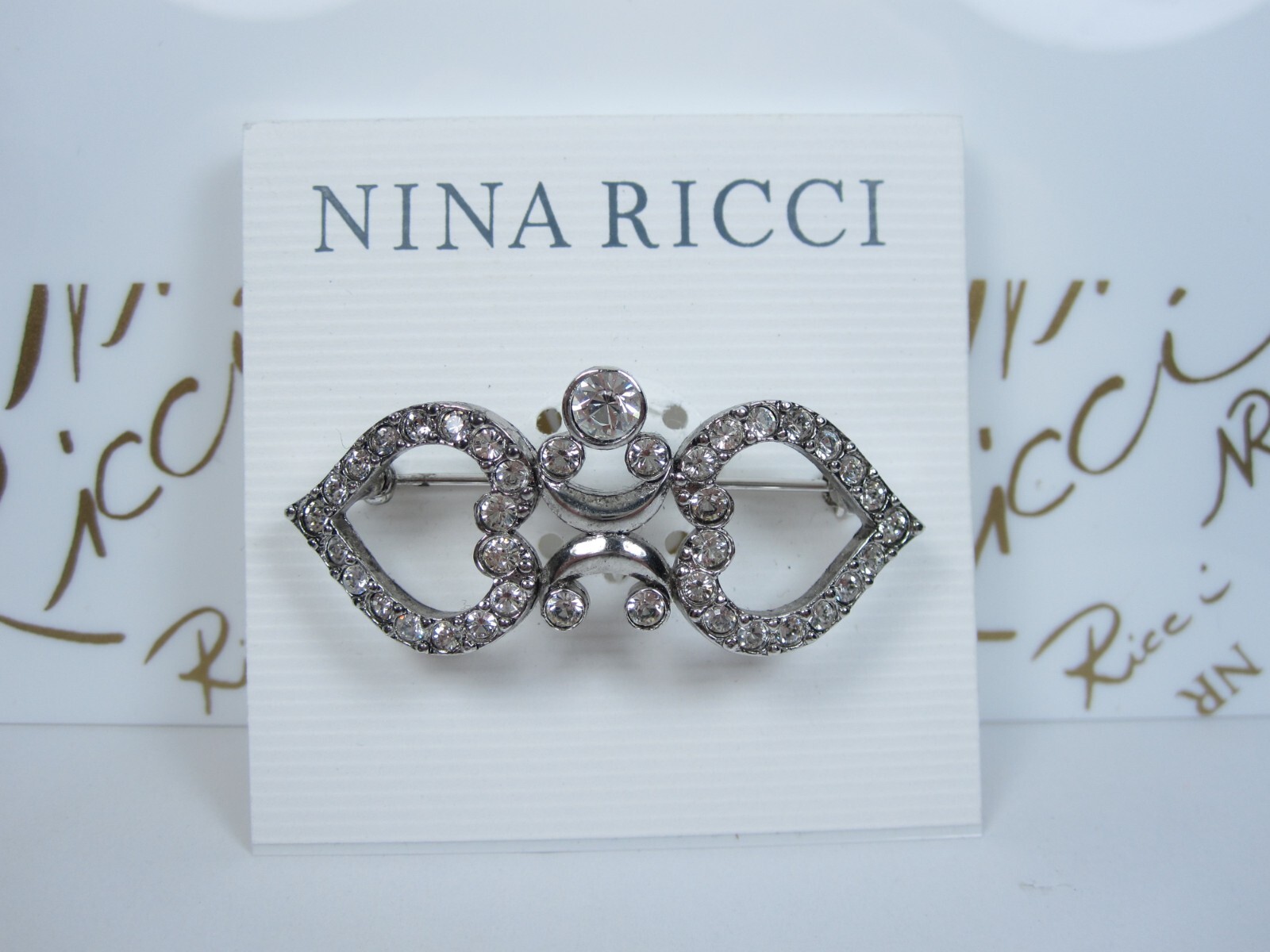 ヴィンテージ NINA RICCI ブローチ NINA RICCIニナリッチ フラワー リボン ブーケ ブローチ