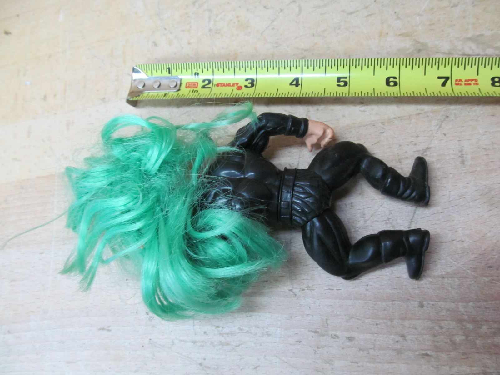 Vintage 1992 Troll Force Ninja Action Figure – Black Suit Green Hair