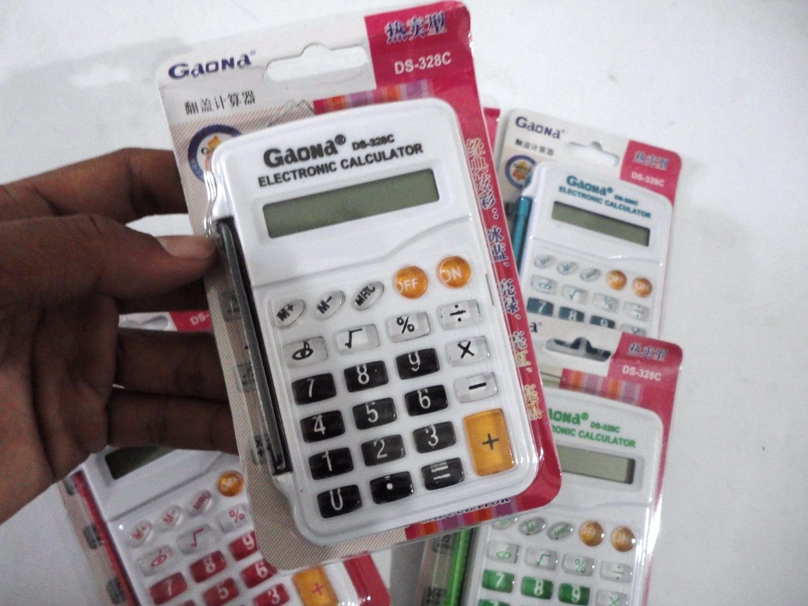 Mini Calcolatrice Elettronica Digitale DS-328C 8 Cifre Scuola Ufficio Colori dfh