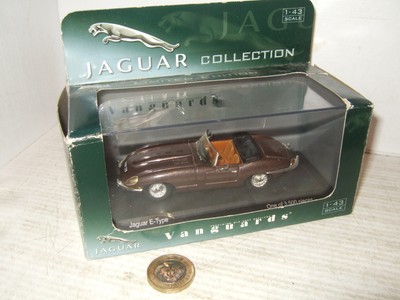 Vanguards VA04907 Jaguar E Type Diecast Model with flaws in 1:43 scale.