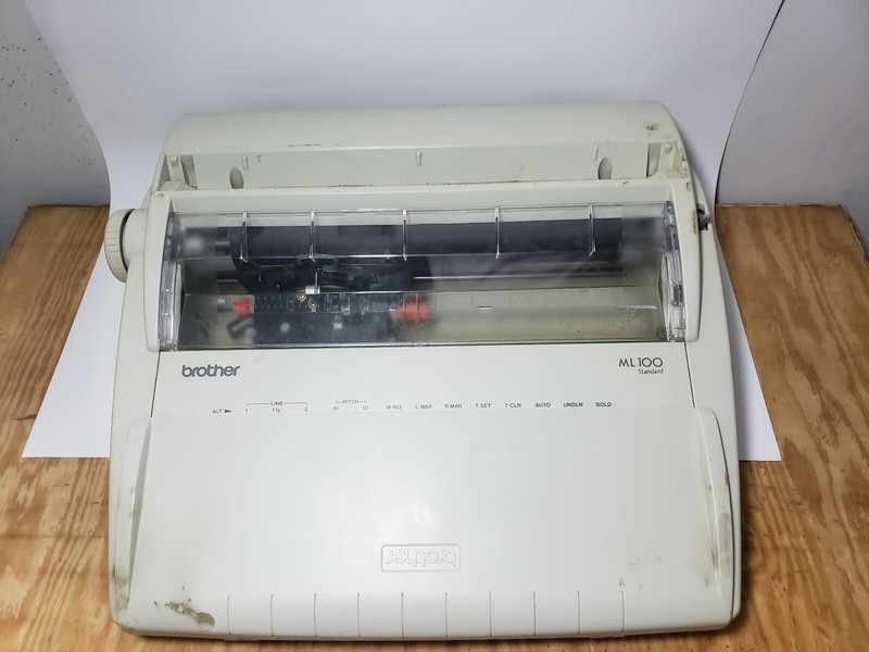 Brother typewriter photos of Brother 100 by year then serial number by date