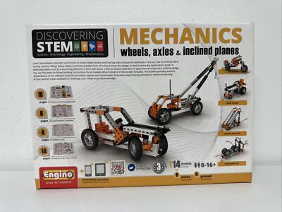 STEM TOYS Mechanics Wheels Axles Inclined Planes Construction Toy Kids - ENGINO
