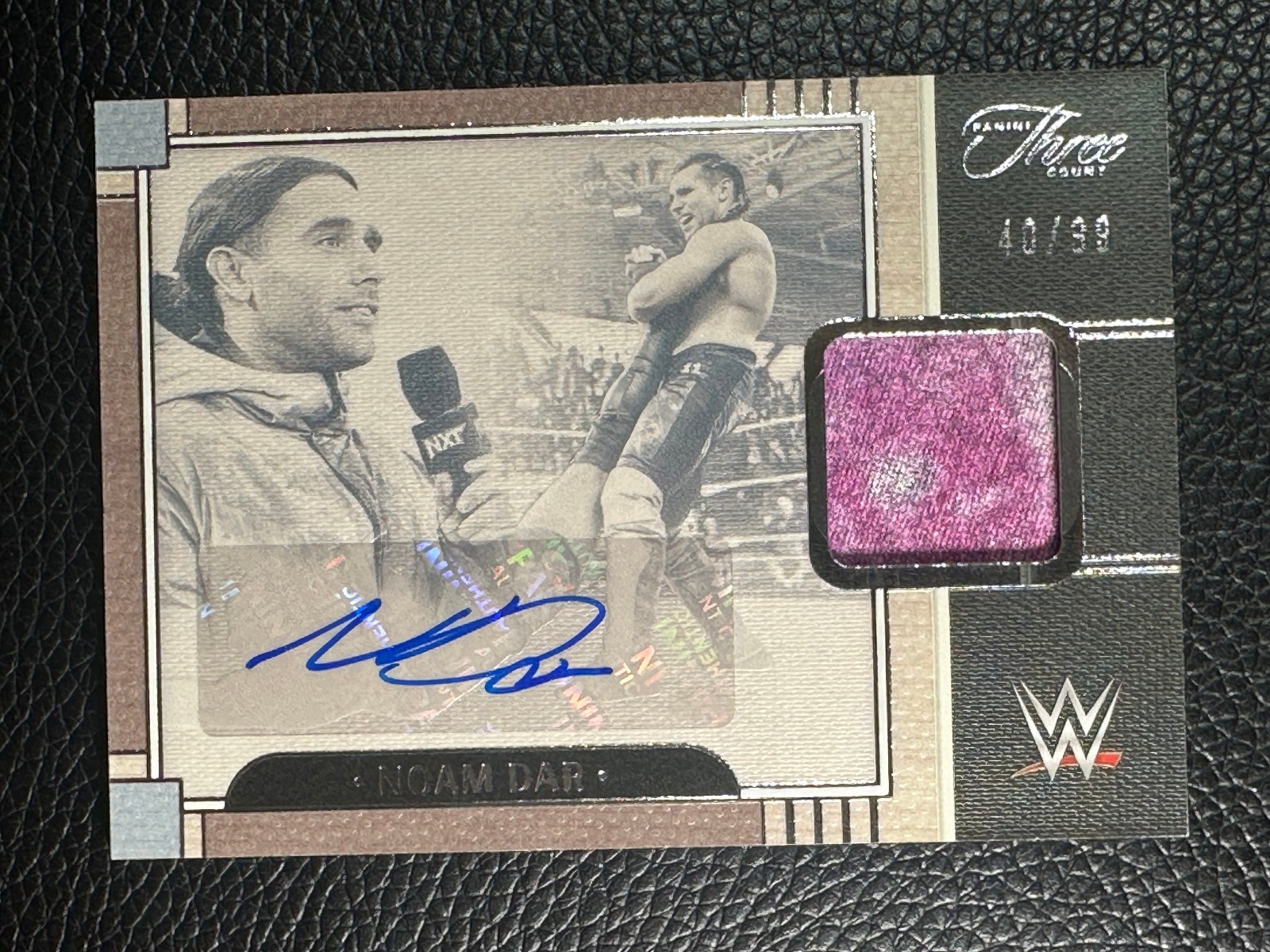 2024 Panini Three Count WWE Noam Dar 40/99 Auto Wardrobe