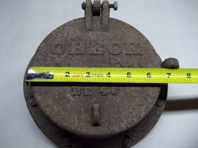 Antique check draft door for display or repurpose 6 1/2 inch