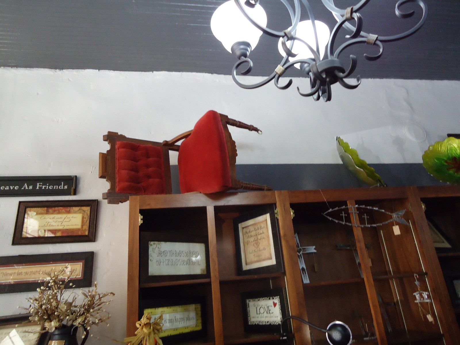 Walnut setee plus 3 chairs