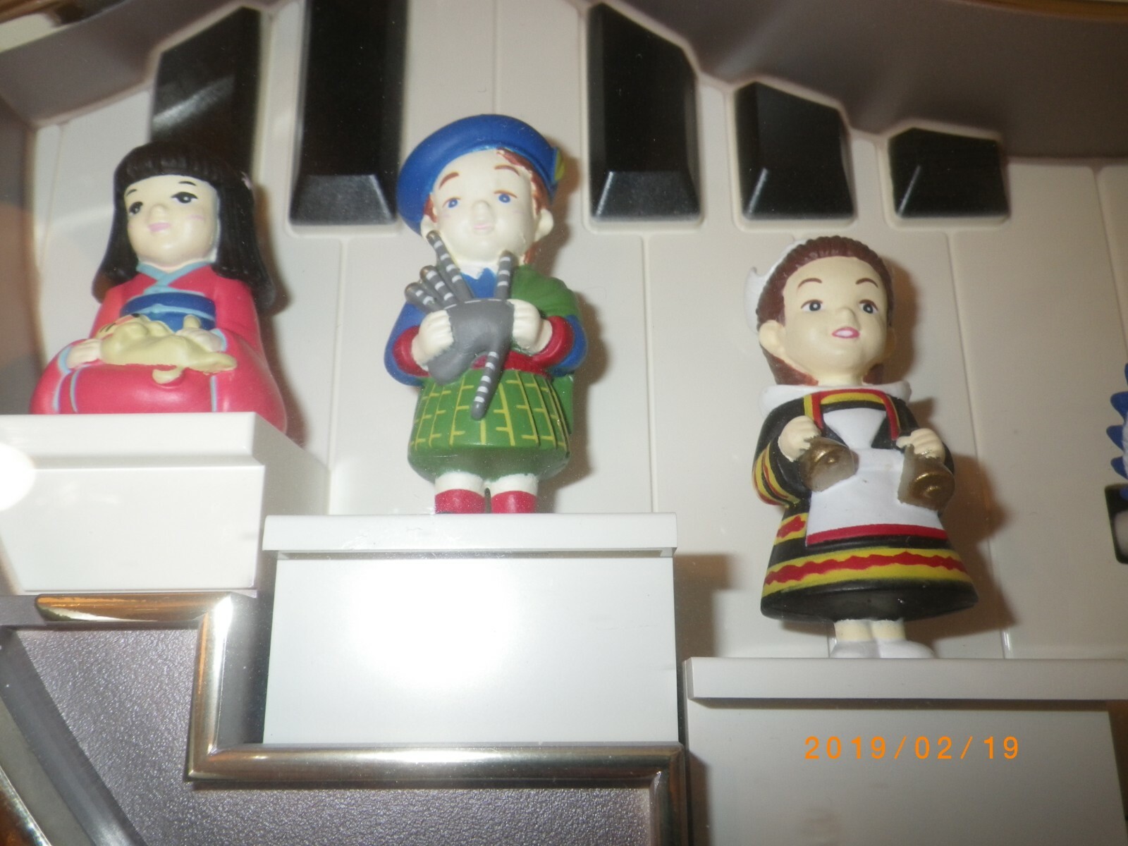 Vintage Rhythm Jumping Kids Its A Small World Musical Wall Clock Animated Japan