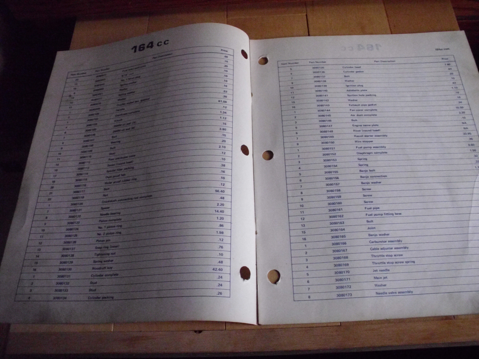 Vintage Snowmobile Polaris 164cc 372cc Motor Parts & Prices Used Manual Original