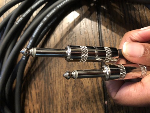 TWO- Livewire Essential 16g Speaker Cable 1/4 in. to 1/4 in. 25 ft. Black