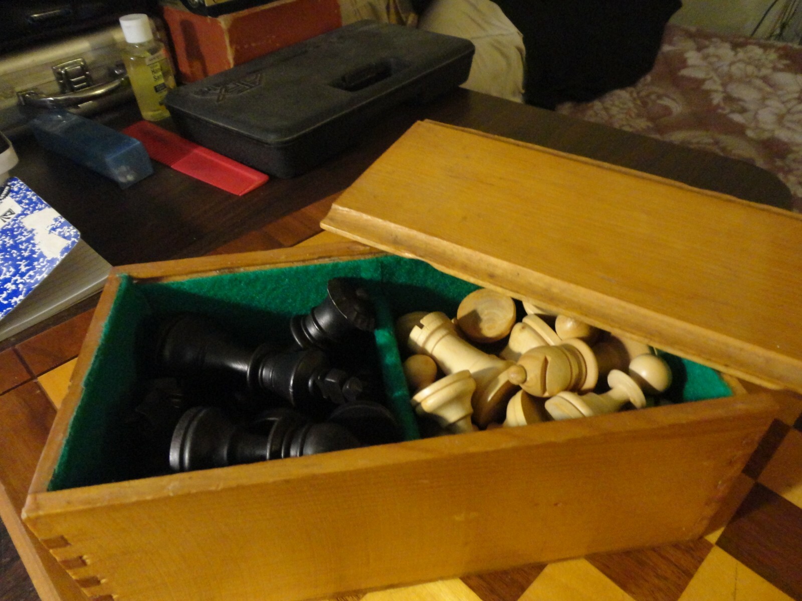 vintage french chess combo w/ 15