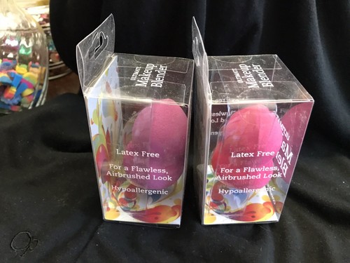 beauty tools ultimate makeup blender cosmetic sponge Set Of 2 Pink & Purple