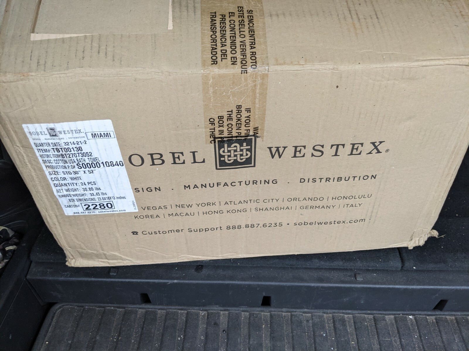 Sobel Westex Bath Towel 30x52 15.4Lb Per Dozen, Case Of 24 free