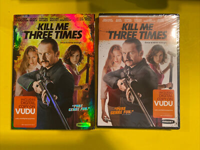 KILL ME THREE TIMES (DVD 2015) SIMON PEGG - BRAND NEW W/SLIPCOVER FREE SHIPPING