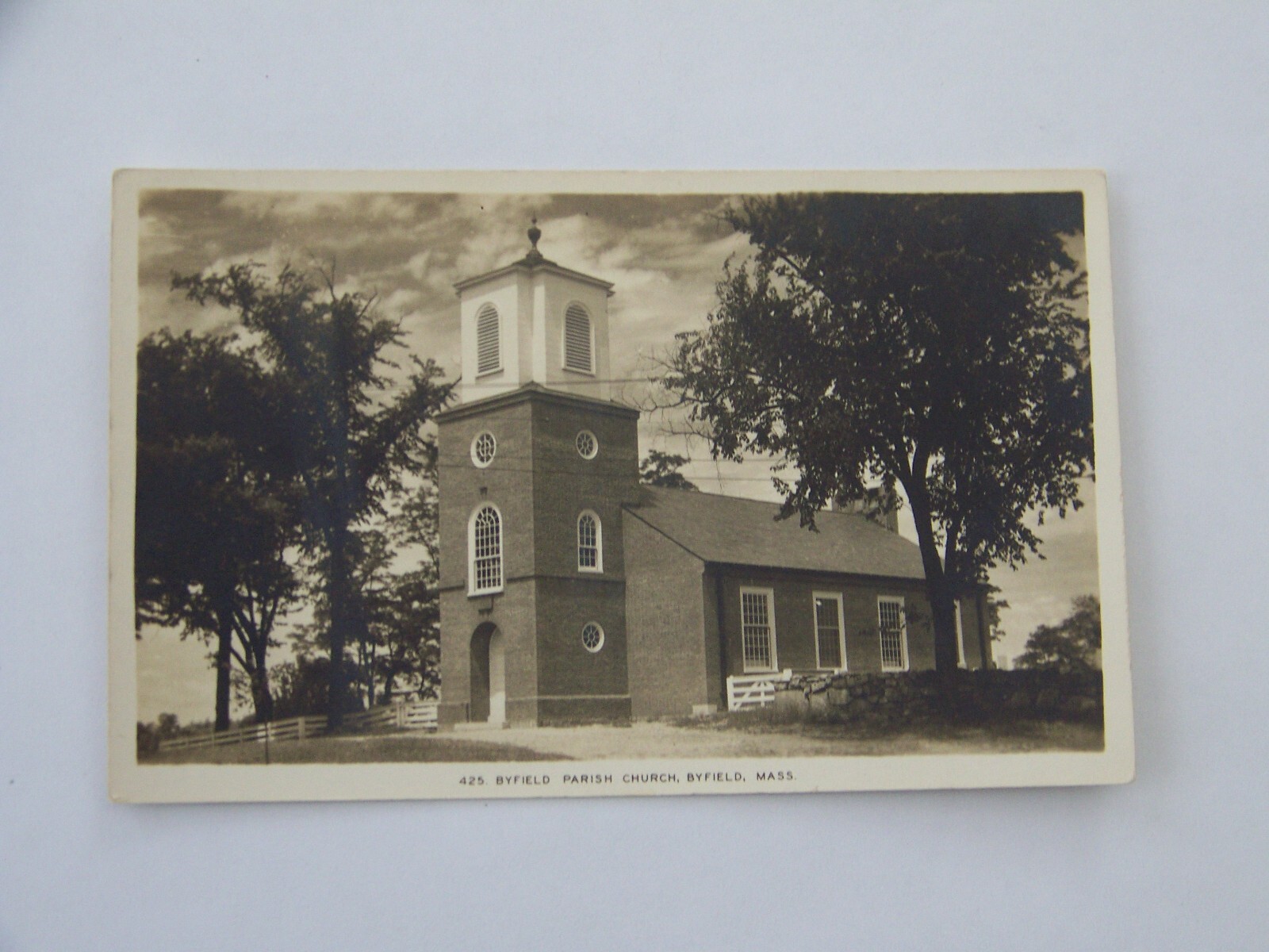 Byfield Massachusetts MA RPPC Real Photo Byfield Parish Church Early | eBay