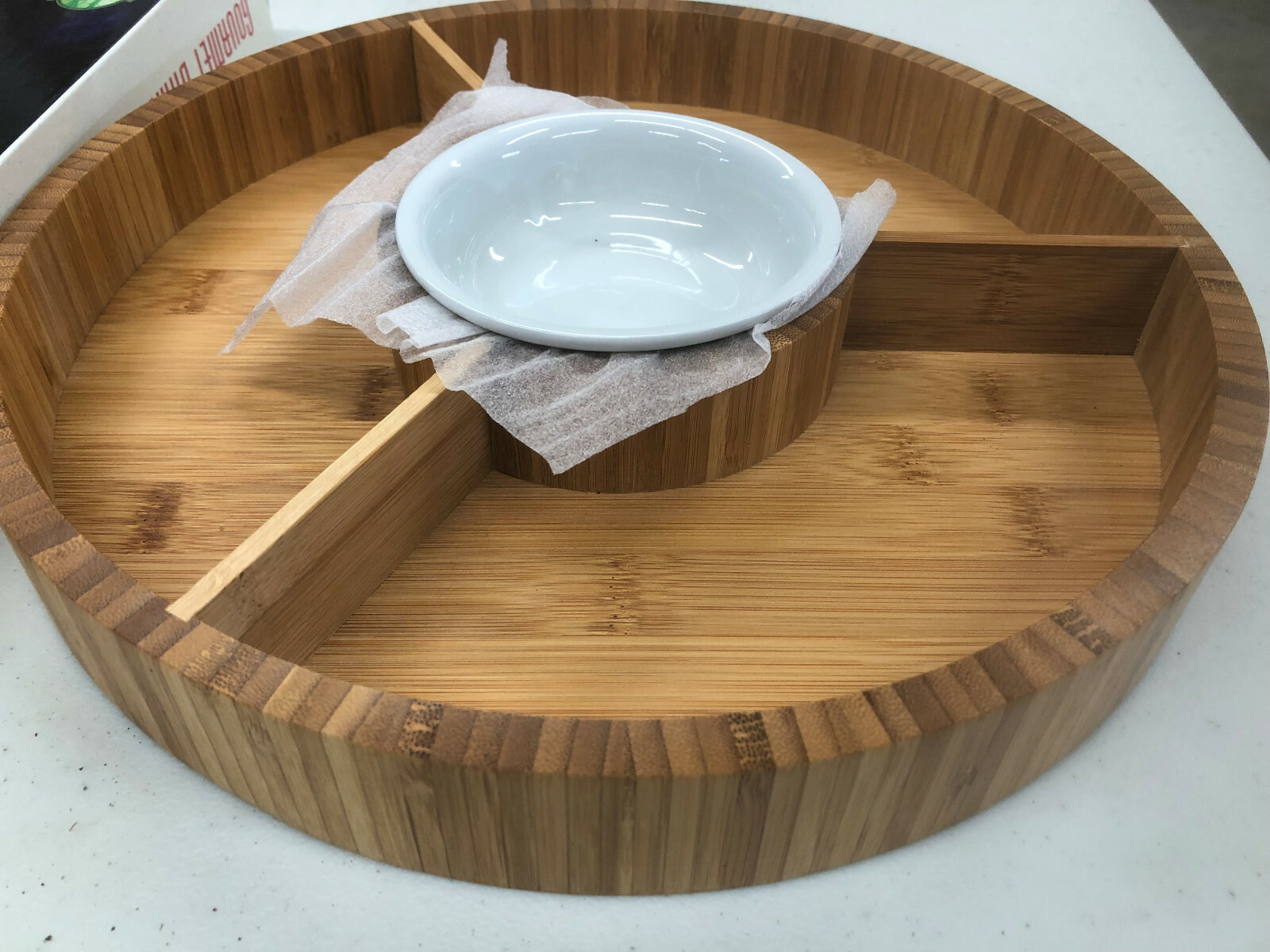 BS2 GRANDE CHEF GOURMET BAMBOO 2 PC, CHIP & DIP TRAY party condiment