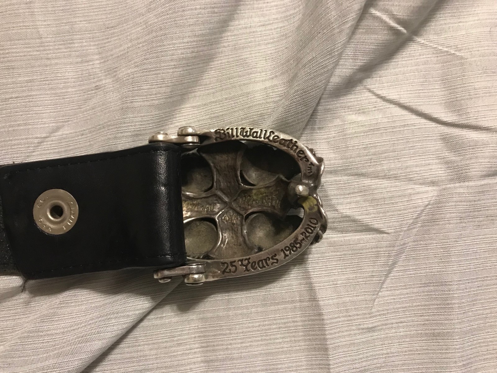 Bill Wall Leather Logo with Wings Belt Buckle and Size 38 BWL NGAF Belt