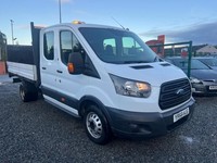 FORD TRANSIT 2.0TDCI DOUBLE CAB DROPSIDE FLATBED TAIL LIFT 7 SEATS NO VAT