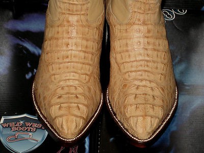 Pre-owned Wild West Boots Wild West Oryx Genuine Crocodile Hornback Western Cowboy Boot J-toe Ee+ 2990211 In Oryx Tan