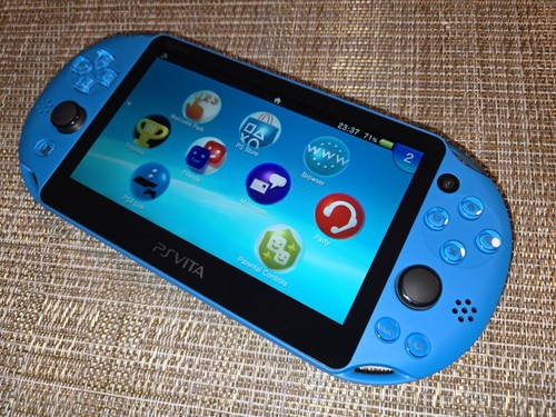 PlayStation Vita ￼ SONY PS Vita PCH-2000 ZA23 Aqua Blue Console Wi-Fi model