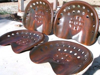 FOUR Steel tractor Farm machinery metal stool seat s New Old Style
