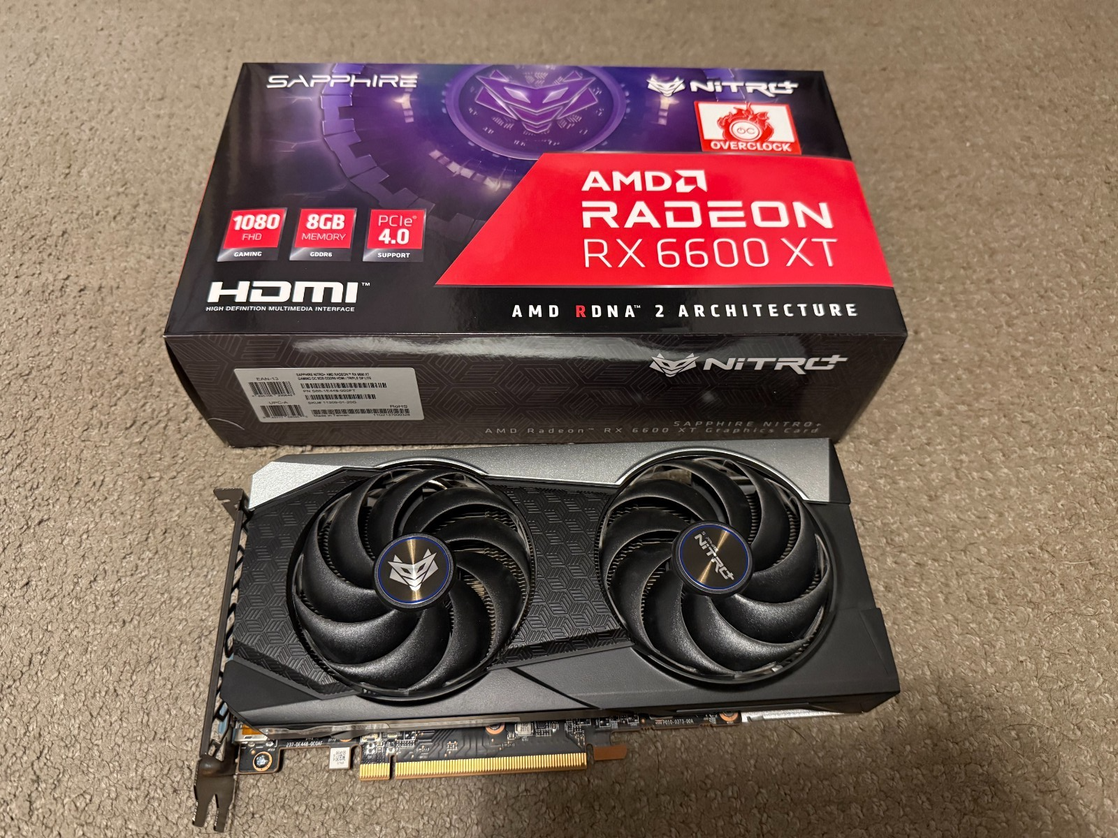 Sapphire NITRO+ Radeon RX 6600 XT GAMING OC 8G グラフィックス