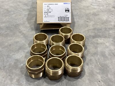 Nibco Cast Bronze DWV Adapter C X M 1 1/2'' Lot of 10 New