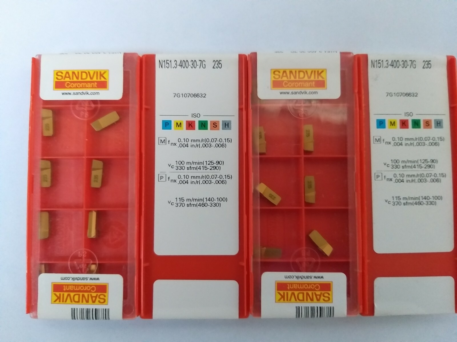 10 pcs SANDVIK N151.3-400-30-7G 235 CARBIDE INSERTS ORIGINAL