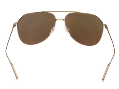 Pre-owned Dolce & Gabbana 0dg2166 K03/5r Gold Aviator Sunglasses