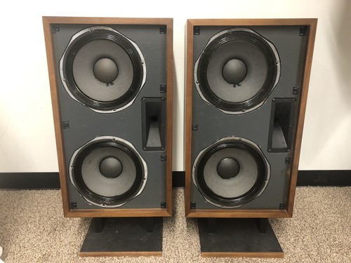 RARE ALTEC LANSING 890c BOLERO Speakers With Vintage Speakers Stands Made In USA