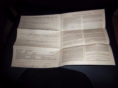 NOS 1921 UNUSED UNITED STATES 1040A INCOME TAX RETURN US COLLECTIBLE UNIQUE ART
