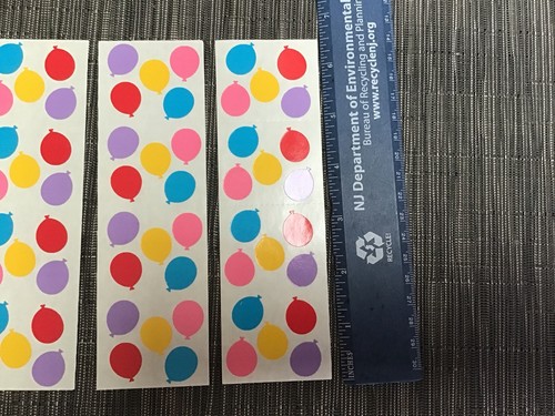 mrs. grossman's stickers Vtg 1981 Colorful Party Balloons 5 Sheets 100 Stickers