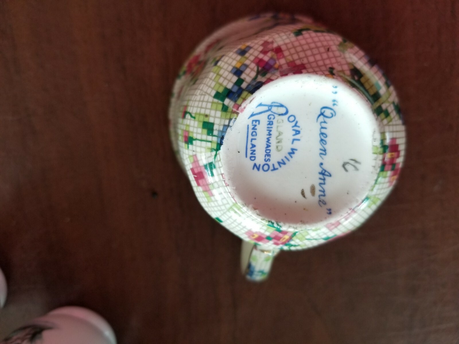 Individual breakfast set, Queen Anne pattern by Royal Winton, Grimwades