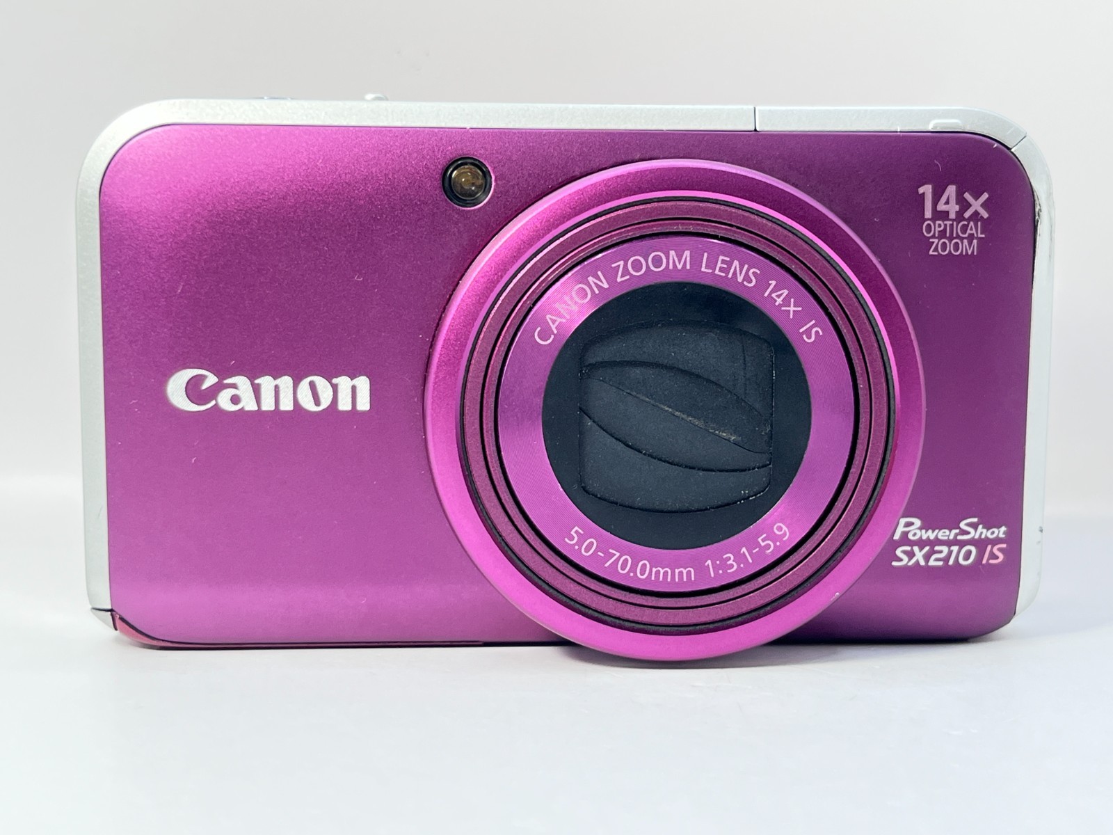 AS-IS] Canon PowerShot SX210 IS Compact Digital Camera Red