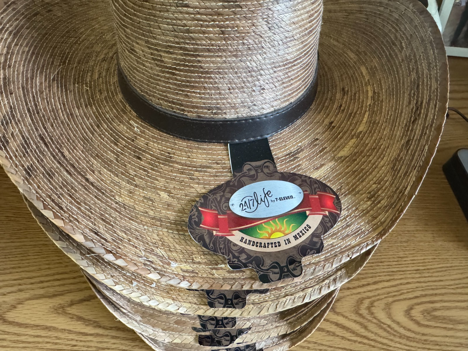 WESTERN COWBOY HAT, 24/7 Life NATURAL PALM Handcrafted In Mexico