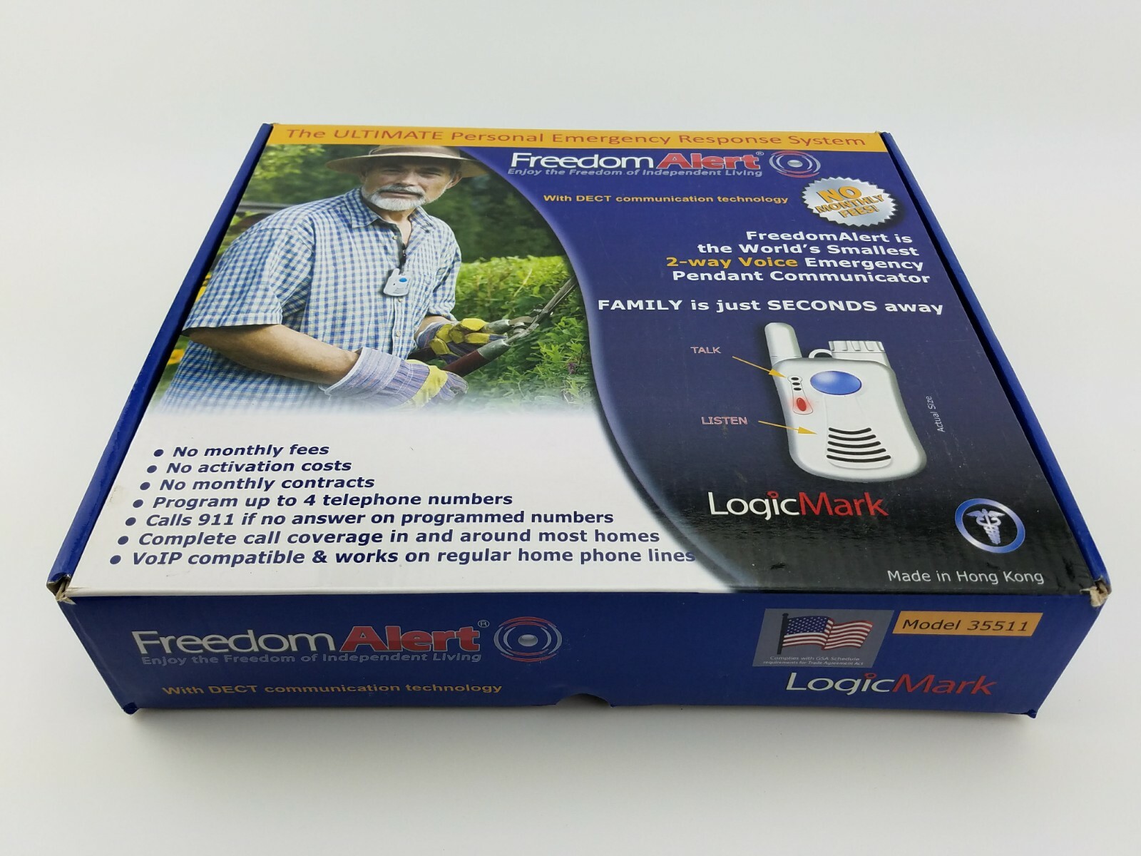 Freedom Alert Personal Emergency Response System Model 35511 No Monthly Fees CIB