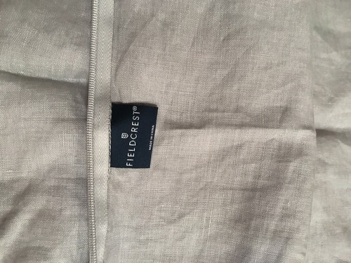 Fieldcrest Linen Pillow Sham Gray Euro 26