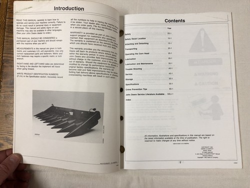 John Deere 40 Series Corn Heads Owners Manual