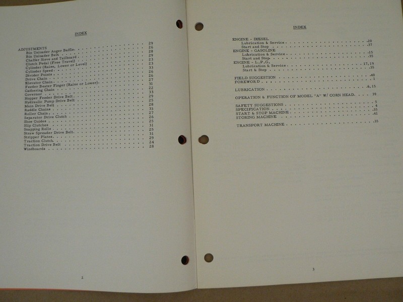 Allis Chalmers Model A Corn Head Gleaner Baldwin Combine Owners Manual Vintage