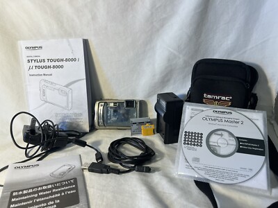 Olympus Stylus Tough8000 Silver Compact 12MP2.7 HyperCrystal View Digital Camera